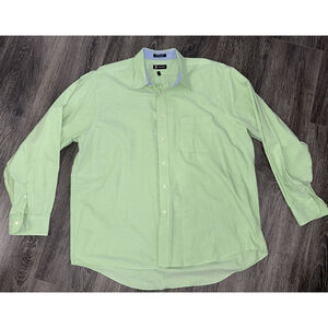 Chaps 17 34/35 Classic Fit Mint Green Button Down Long Sleeved